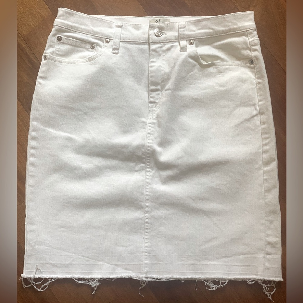 White Jeans mini skirt